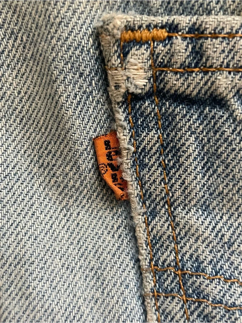 Vtg Levis 517 Orange Tab Jeans Size 35x32 (Actual 34x31) Faded Distressed USA